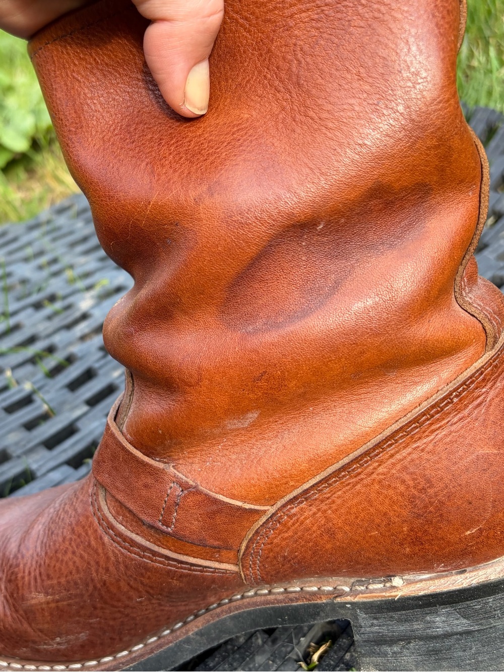 Frye Cognac Brown Harness Boots - Picture 6 of 7